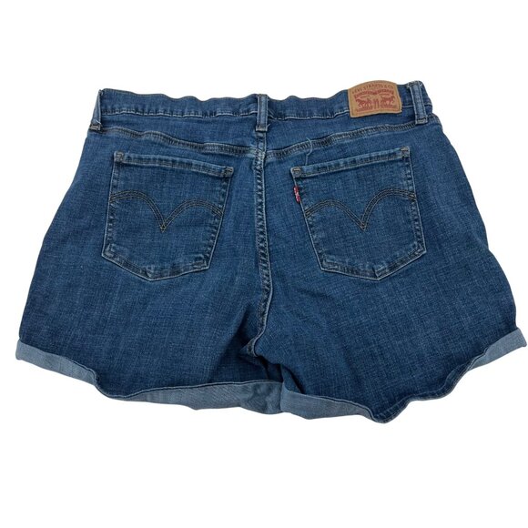 Levi's Women's Mid Length Distressed Denim Shorts Size 32 - Picture 8 of 8